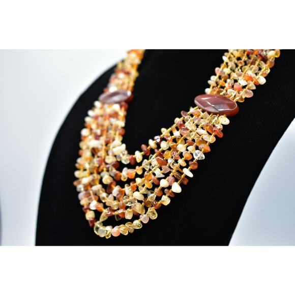 Alexander Kalifano Necklace NWT Natural Gemstone Statement Heavy Layered Bin3 - Picture 3 of 12